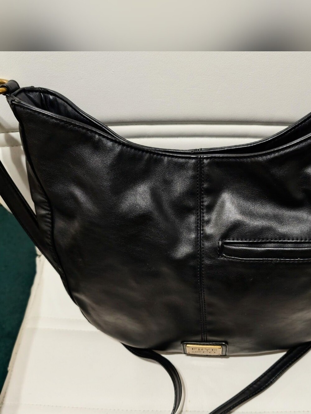 Vintage Frye&Co Classic Black Shoulder Bag Magnet Closure